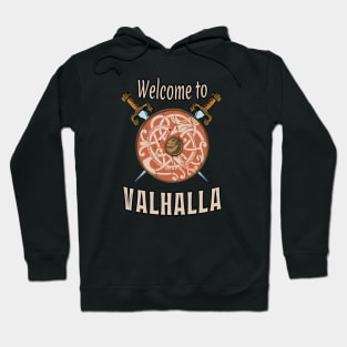Welcome to Valhalla Viking Shield Hoodie